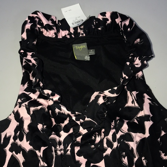 Black & Pink Floral Sleeveless Knee Length Dress - Picture 3 of 8